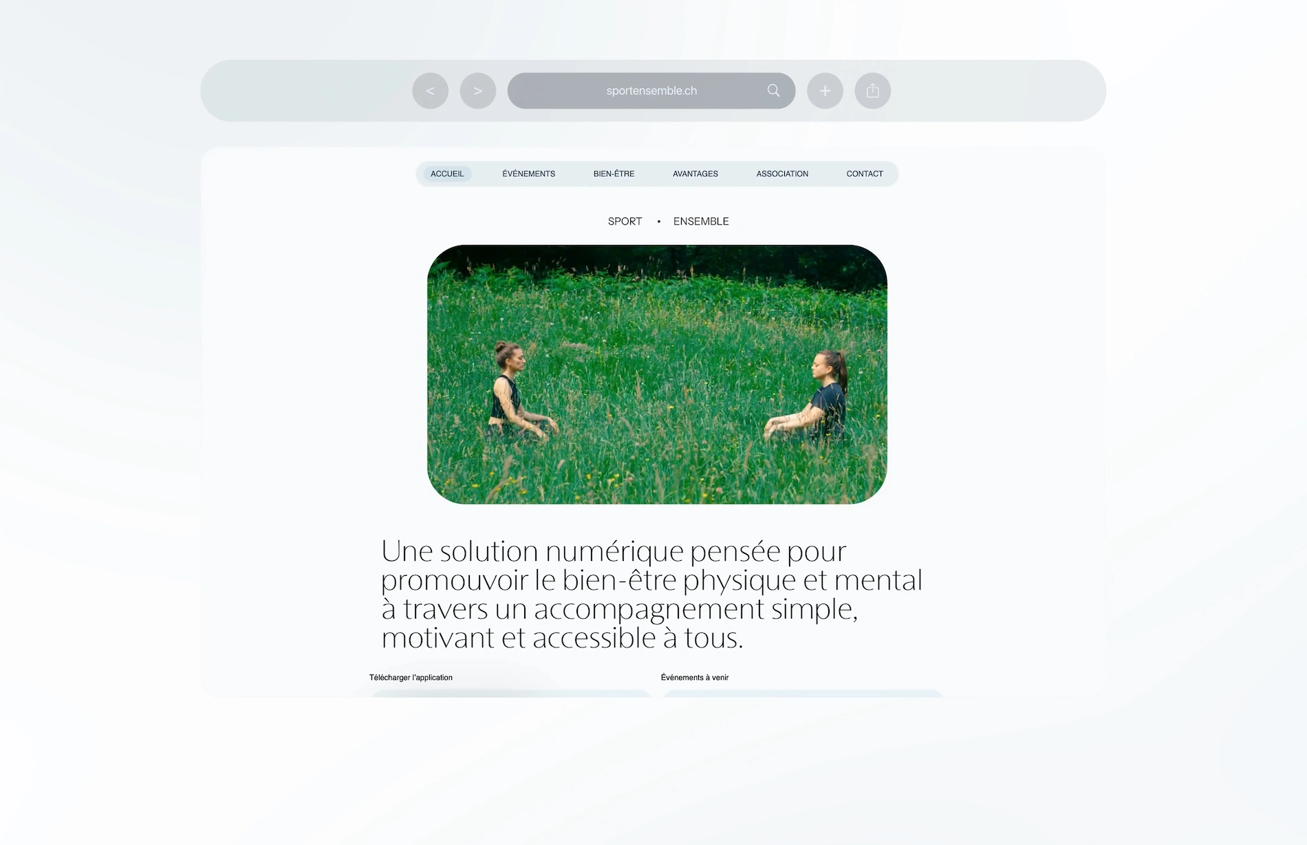 Sport · ENSEMBLE - Landing Page