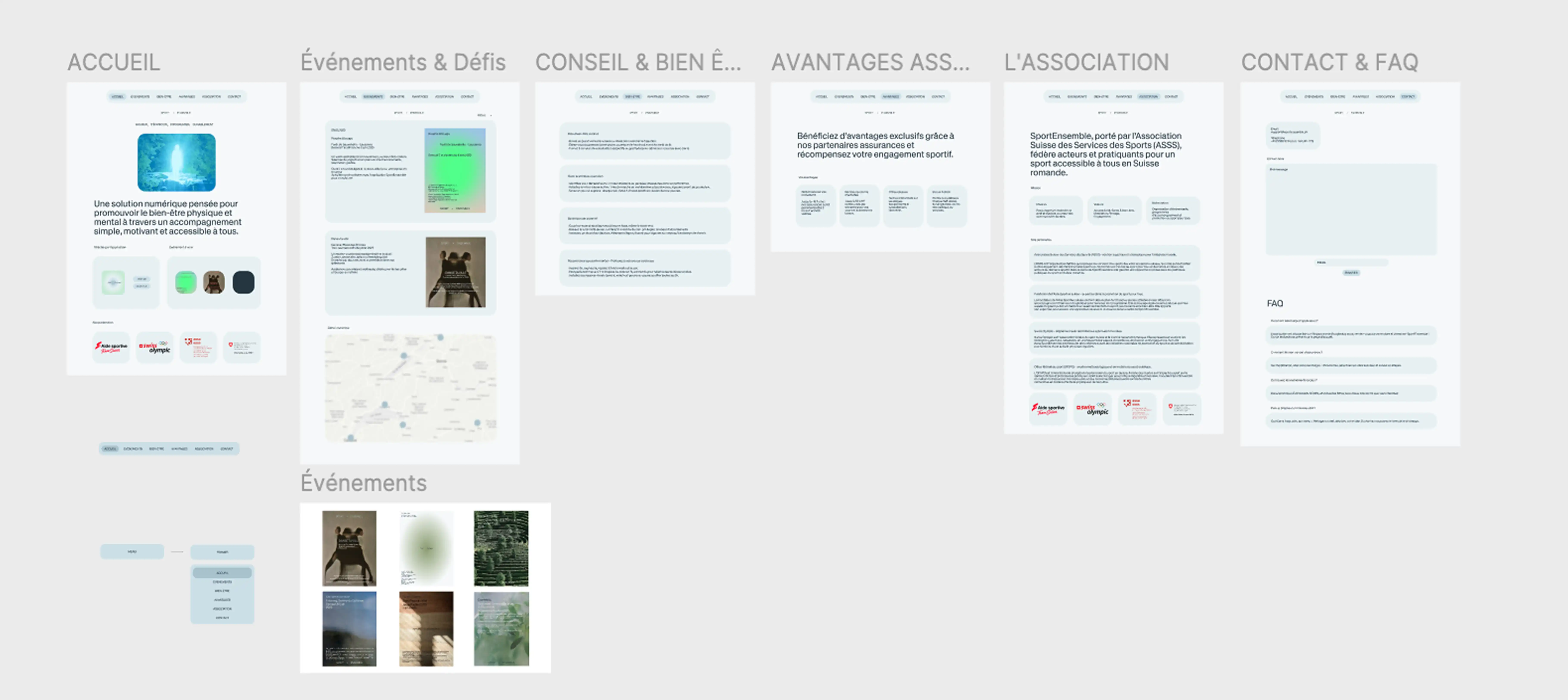 Sport · ENSEMBLE - Wireframes